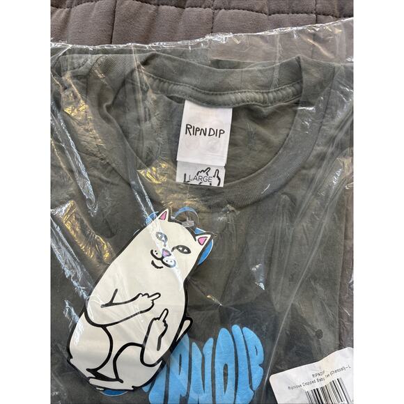 RIPNLOVE CROPPED BABY TEE (CHARCOAL) Large - Picture 4 of 6